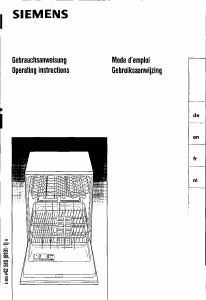 Handleiding Siemens SE53500 Vaatwasser