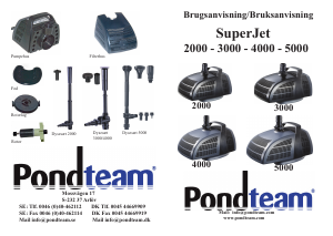 Brugsanvisning Pondteam SuperJet 4000 Fontænepumpe