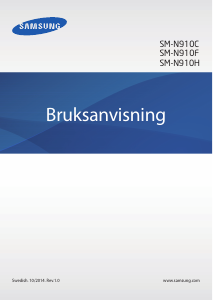 Bruksanvisning Samsung SM-N910F Galaxy Note 4 Mobiltelefon