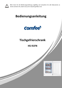 Bedienungsanleitung Comfee HS-91FN Gefrierschrank