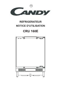 Manual Candy CRU 160E Refrigerator