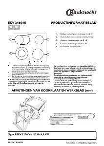 Handleiding Bauknecht EKV 3460 IN-1 Kookplaat