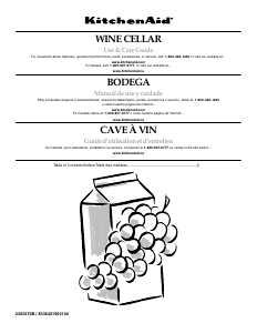 Mode d’emploi KitchenAid KUWS24LSBS Architect Cave à vin