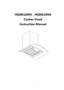 Manual Hoover HGM610NN Cooker Hood