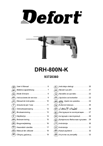 Návod Defort DRH-800N-K Rotačné kladivo
