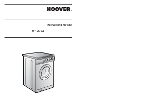 Bruksanvisning Hoover W 105 SX/1 Kombinerad tvätt-tork