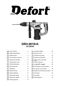 Instrukcja Defort DRH-901N-K Młotowiertarka