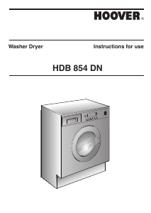 Bruksanvisning Hoover HDB 854DN/1-80 Kombinerad tvätt-tork