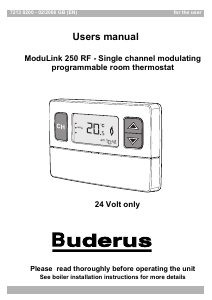 Manual Buderus ModuLink 250 RF Thermostat