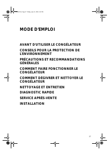 Mode d’emploi Bauknecht GKA 1502 Congélateur