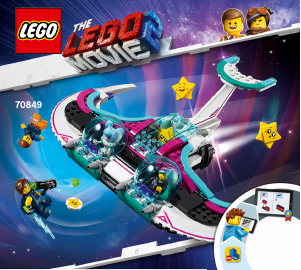 Manual Lego set 70849 Movie Star Fighter de General Caos