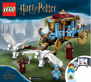Návod Lego set 75958 Harry Potter Kočiar z Beauxbatonsu: Príchod do Rokfortu
