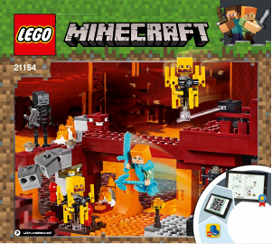 Handleiding Lego set 21154 Minecraft De Blaze brug