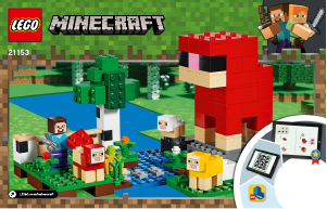 Bruksanvisning Lego set 21153 Minecraft Ullfarmen