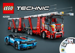 Manuál Lego set 42098 Technic Kamion pro přepravu aut