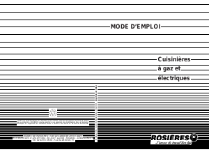 Mode d’emploi Rosières RCV 5377 RB Cuisinière