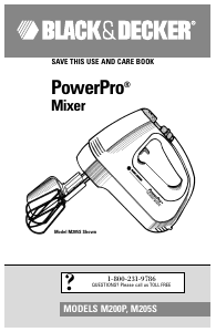 Handleiding Black and Decker M205S Handmixer