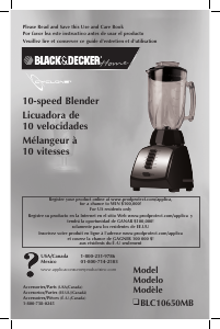 Bruksanvisning Black and Decker BLC10650MB Blender