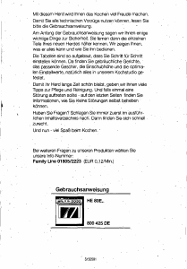 Bedienungsanleitung Siemens HE89E24 Herd