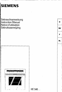 Bruksanvisning Siemens HE54060 Spis