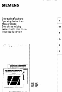 Bruksanvisning Siemens HE89020 Spis