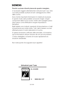 Manuale Siemens HL424200 Cucina