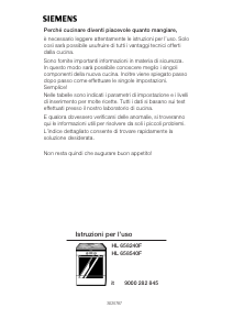 Manuale Siemens HL658540F Cucina