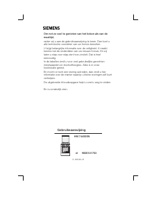 Handleiding Siemens HM744505N Fornuis