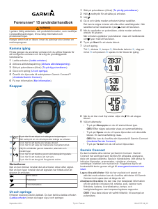 Bruksanvisning Garmin Forerunner 15 Sportklocka