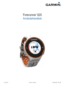 Bruksanvisning Garmin Forerunner 620 Sportklocka