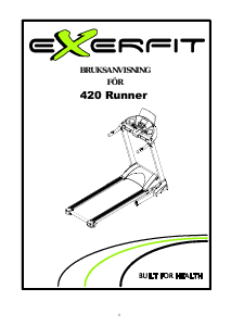 Bruksanvisning X-erfit 420 Runner Löpband