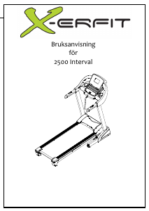 Bruksanvisning X-erfit 2500 Interval Löpband
