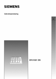 Handleiding Siemens ER61021DN Kookplaat