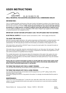 Manual Malvern 40 Boiler
