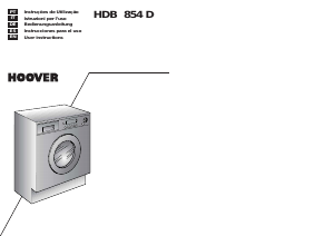 Manuale Hoover HDB 854D-80 Lavasciuga