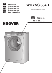 Bruksanvisning Hoover WDYNS 654D-S Kombimaskin vask-tørk