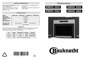 Bruksanvisning Bauknecht EMWD 3622 AL Mikrovågsugn