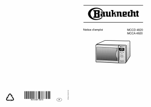 Mode d’emploi Bauknecht MCCD 4820/SW Micro-onde