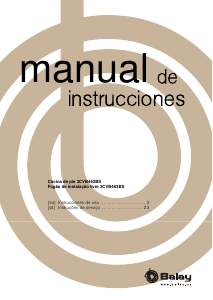 Manual de uso Balay 3CVB463BS Cocina