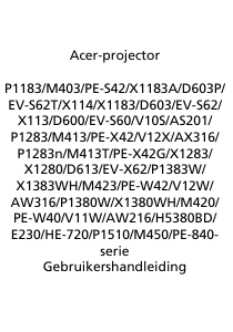 Handleiding Acer EV-X62 Beamer