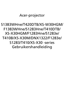 Handleiding Acer F1283e Beamer