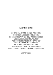 Bruksanvisning Acer EV-S65A Projektor