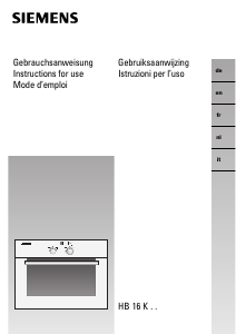 Bedienungsanleitung Siemens HB16K55 Backofen