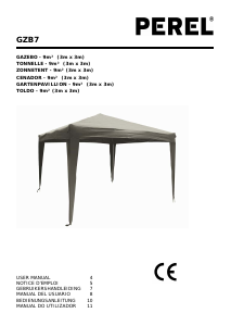 Manual Perel GZB7 Gazebo