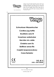 Instrukcja Venga VG JK 5 Czajnik