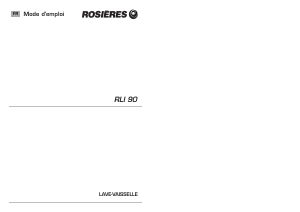 Mode d’emploi Rosières RLI 90 IN Lave-vaisselle