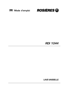Mode d’emploi Rosières RDI 1044 RB Lave-vaisselle
