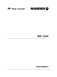 Mode d’emploi Rosières RDI 1044 IN Lave-vaisselle