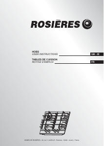 Mode d’emploi Rosières RHG 6 BR MX Table de cuisson