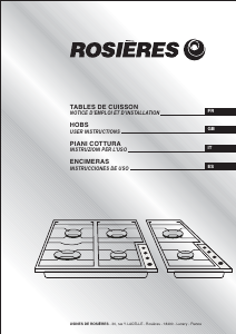 Mode d’emploi Rosières TC 42 IN Table de cuisson
